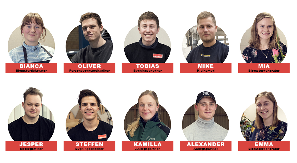 10 elever er klar til DM i Skills 2019