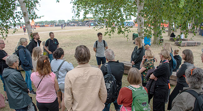 Theis på Roskilde Festival med byrådet