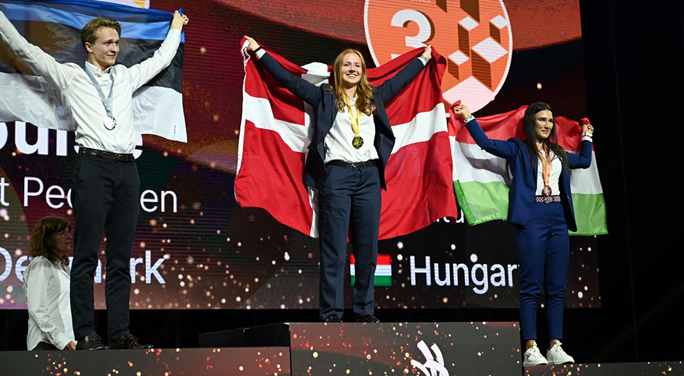 Podiepladser og guldsucces for Roskilde Tekniske Skole ved EuroSkills